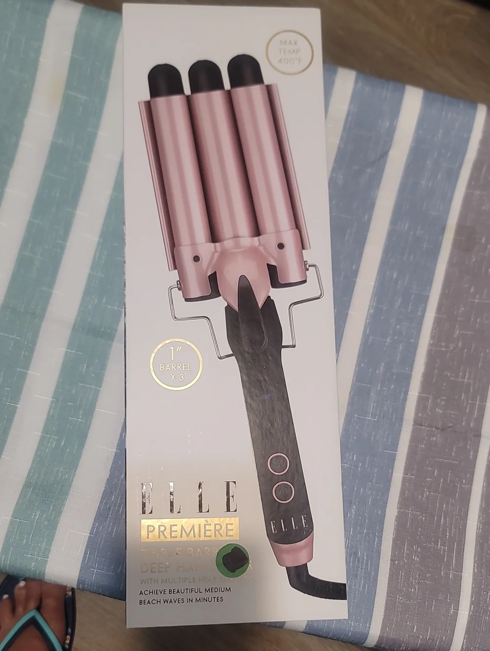 Elle Triple Barrel Waver in Rose Gold and Black